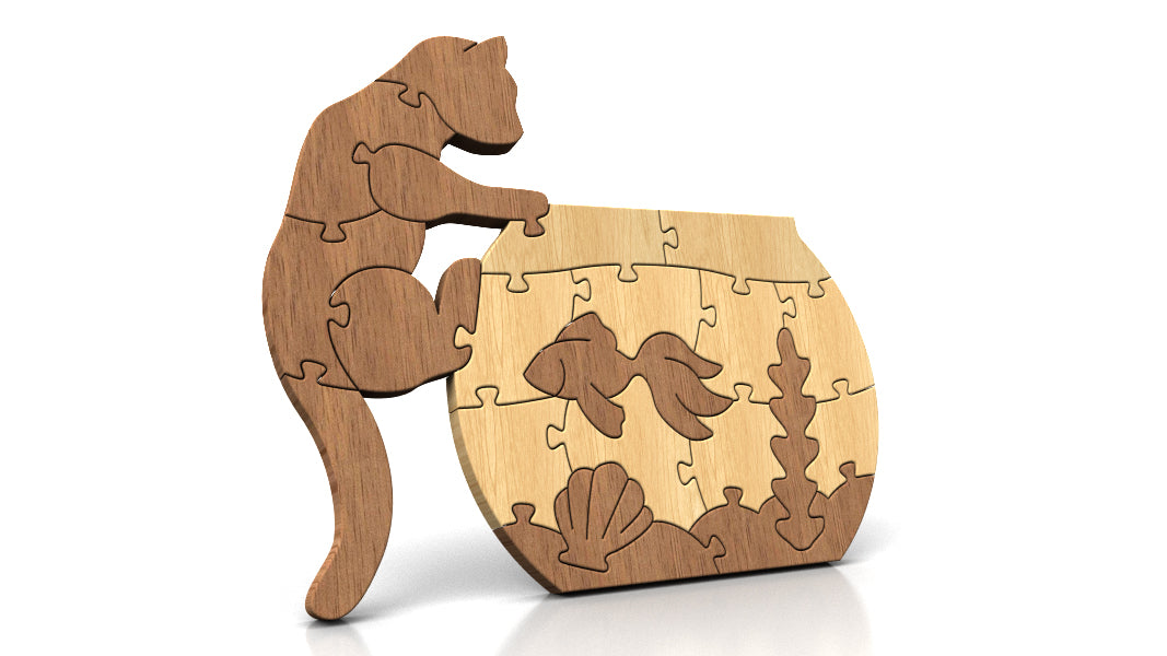 P03-Aquarium Puzzle Scroll Saw Pattern — Alex Fox Patterns