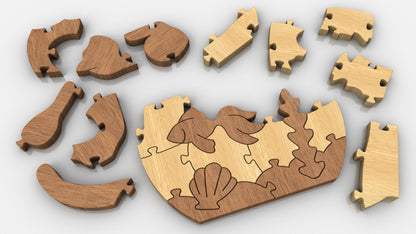 P03-Aquarium Puzzle Scroll Saw Pattern — Alex Fox Patterns