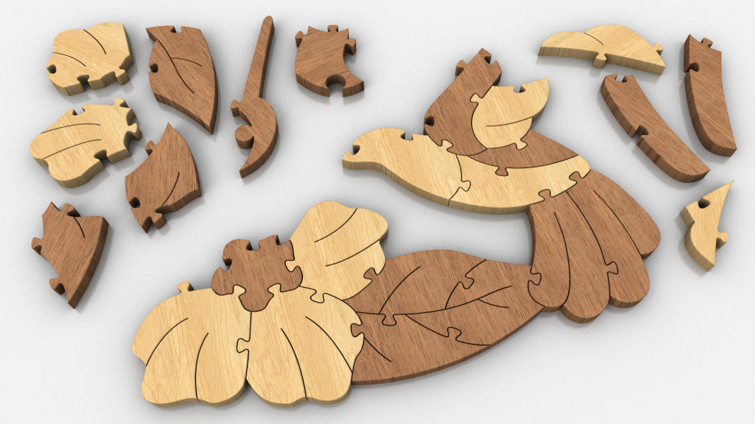 P04-Hummingbird Puzzle Scroll Saw Pattern — Alex Fox Patterns