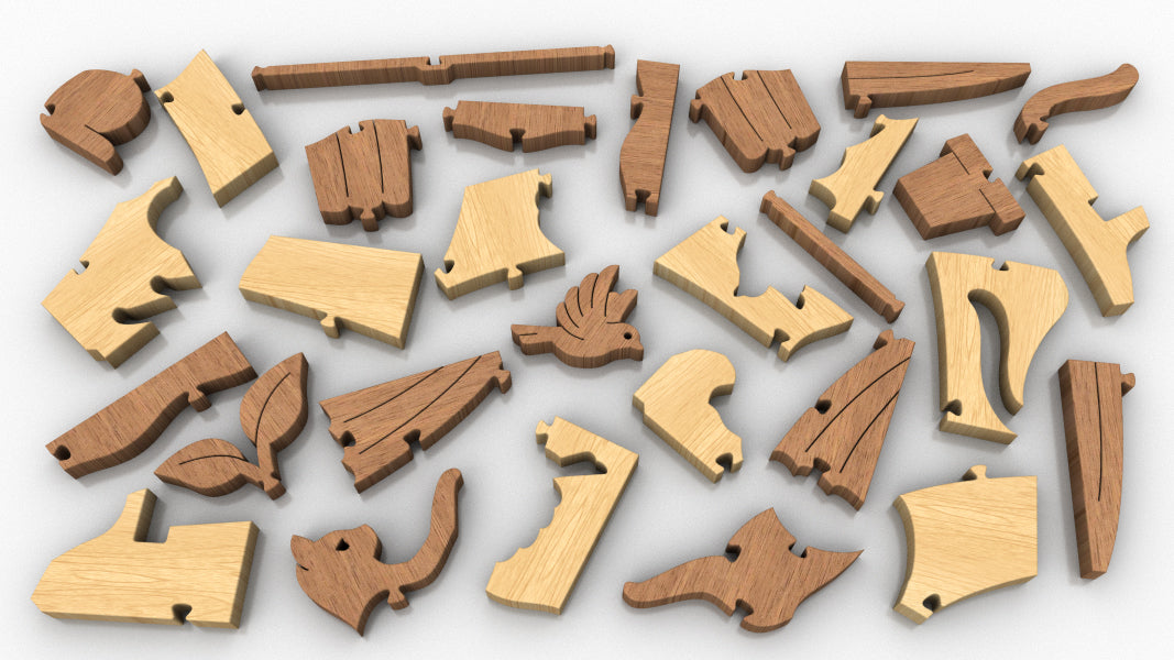 P06-Cat Puzzle Scroll Saw Pattern — Alex Fox Patterns