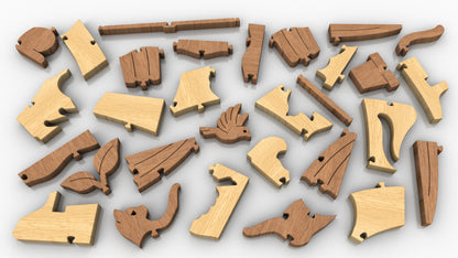 P06-Cat Puzzle Scroll Saw Pattern — Alex Fox Patterns