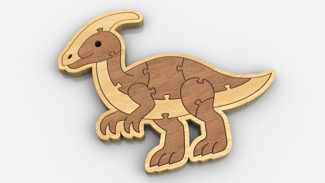 P07-Dinosaur Set Puzzle Scroll Saw Pattern — Alex Fox Patterns