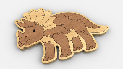 P07-Dinosaur Set Puzzle Scroll Saw Pattern — Alex Fox Patterns