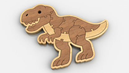 P07-Dinosaur Set Puzzle Scroll Saw Pattern — Alex Fox Patterns
