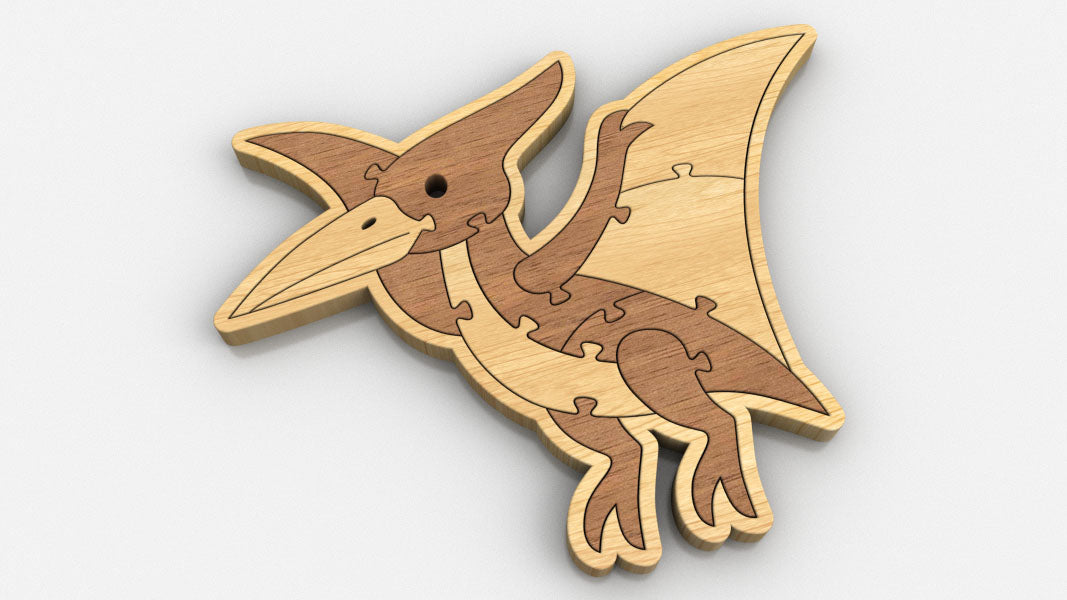 P07-Dinosaur Set Puzzle Scroll Saw Pattern — Alex Fox Patterns