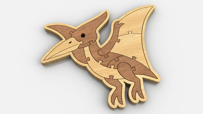 P07-Dinosaur Set Puzzle Scroll Saw Pattern — Alex Fox Patterns