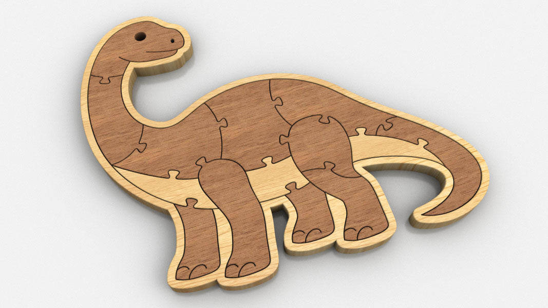 P07-Dinosaur Set Puzzle Scroll Saw Pattern — Alex Fox Patterns