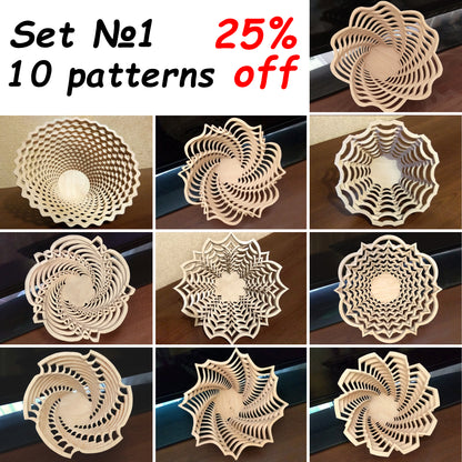 Bowl Set Scroll Saw Patterns - Alex Fox Patterns